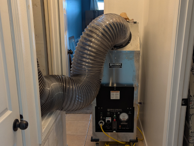 Duct cleaning technician at work in Navarre, FL